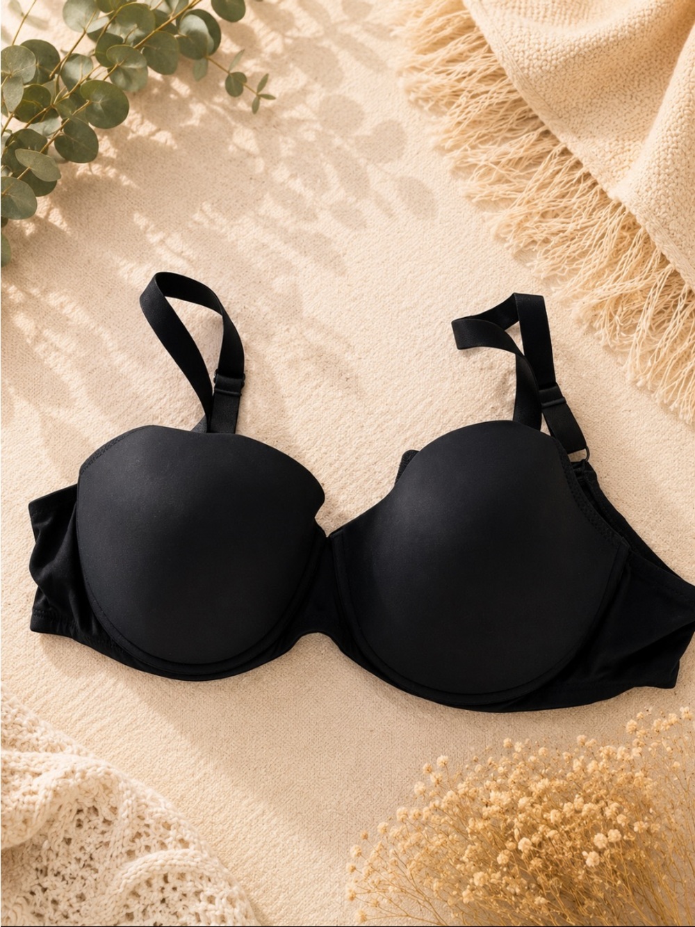 Dominique Black Smooth T-Shirt Bra 46B